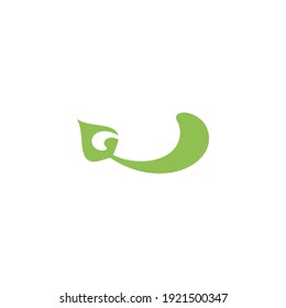 Ilustración vectorial de una hoja verde estilizada. Protección ambiental y concepto de conservación de la naturaleza. Logo ecológico. Diseño plano.