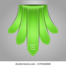 Vector illustration of Stylized green xmas tree