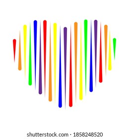 vector illustration of stylized heart. Eps 10