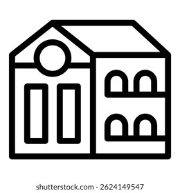Ilustración vectorial de una casa estilizada, perfecta para logotipos y diseños inmobiliarios