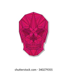 Vector illustration of a stylized human skull.