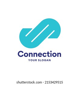 vector illustration of stylized line logo graphic, geometric lines, text. top view, perfect for finance business, corporate and more