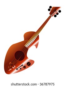vector illustration, stylized musical instrument, white background