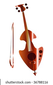 vector illustration, stylized musical instrument, white background