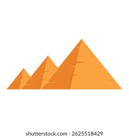 Vector illustration of stylized orange mountains, perfect for backgrounds and design elements