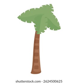 Vector illustration of a stylized palm tree, perfect for tropicalthemed designs
