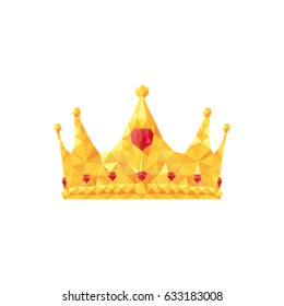 Vector illustration of stylized polygonal crown.