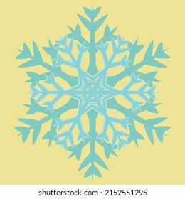 Vector illustration of a stylized snowflake