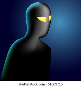 Vector illustration of stylized thief