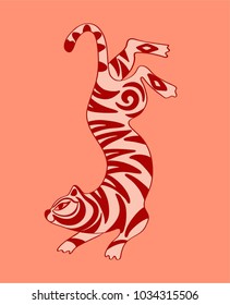 vector illustration. stylized tiger