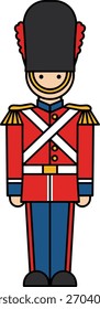 vector illustration of a stylized toy soldier