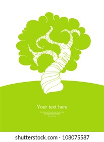 Vector illustration of Stylized tree