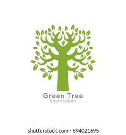 Vector illustration of stylized Tree.   All objects are conveniently grouped and easily editable