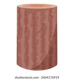 Vector illustration of a stylized tree stump, ideal for environmental themes