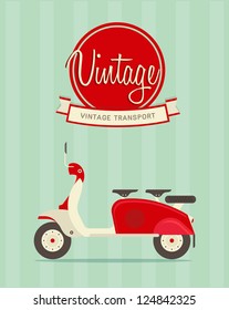 Vektorgrafik eines stilisierten Vintage-Motorrads