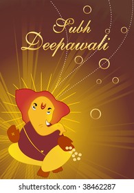 vector illustration of subh deepawali