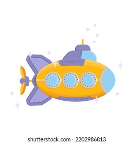 Vector illustration of submarine stock illustration type 2