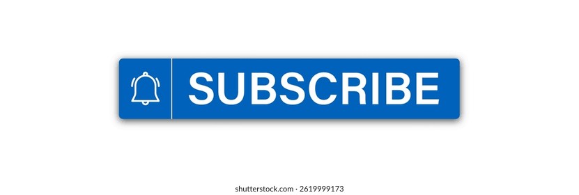 Vector illustration of Subscribe button isolated on white background