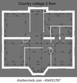 Vector illustration of suburban two-storey private house