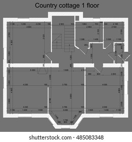 Vector illustration of suburban two-storey private house