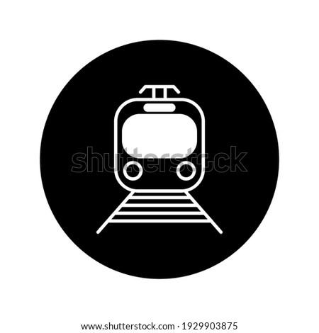 vector illustration of subway symbol. editable icon design on white background