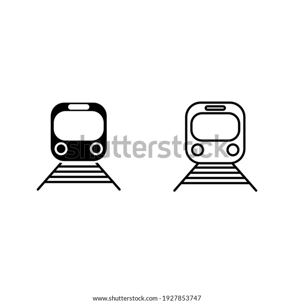 地下鉄のシンボルのベクターイラスト 白い背景に編集可能なアイコンデザイン のベクター画像素材 ロイヤリティフリー