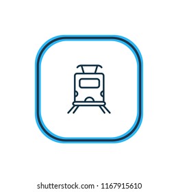 Vector illustration of subway train icon line. Beautiful carrying element also can be used as underground icon element.