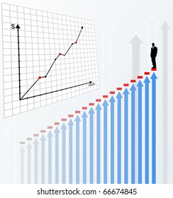 Vector illustration success in business.