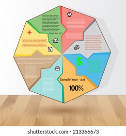 Vector illustration  for success business diagram infographic for  workflow   and other Your variants 