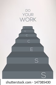 Vector illustration of success concept. 