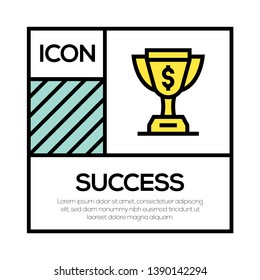 VECTOR ILLUSTRATION AND SUCCESS ICON CONCEPT