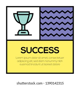 VECTOR ILLUSTRATION AND SUCCESS ICON CONCEPT