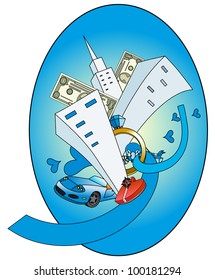 Vector illustration. Success objects.