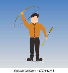 Vector Illustration eines erfolgreichen Bogendesigns