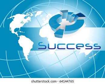 vector illustration of successful  corporate background