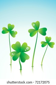 Vector illustration of a successful Four Leaf Clover