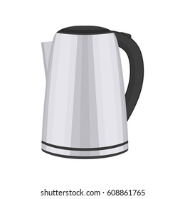 Vector illustration of such kitchenware and utensil as an electronic teapot on white background . Kitchen and food preparing topic. 