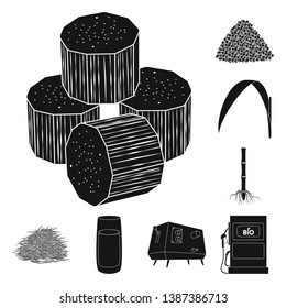 Vector illustration of sucrose and technology symbol. Collection of sucrose and cane vector icon for stock.
