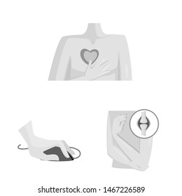 Vector illustration of suffering and injury icon. Collection of suffering and damage vector icon for stock.