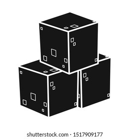 Vector illustration of sugar and cube logo. Graphic of sugar and diabetes vector icon for stock.