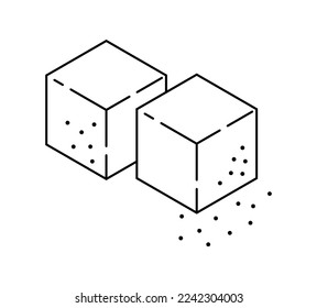 vector illustration of sugar line icon on white background