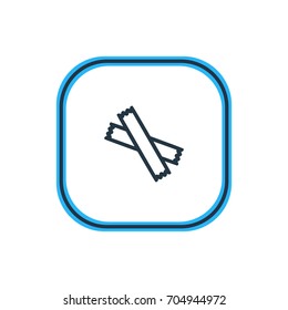 Vector Illustration Of Sugar Outline. Beautiful Java Element Also Can Be Used As Sweetener Element.