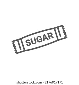 Vector Illustration Of Sugar Sachet Icon.