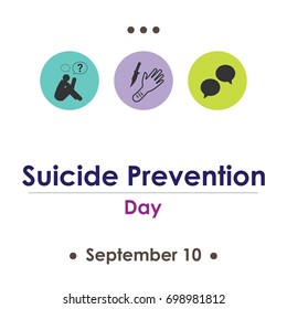 vector illustration for suicide prevention day in september