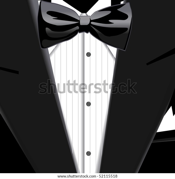 Vector Illustration Suit Bow Tie Stock Vector (Royalty Free) 52115518