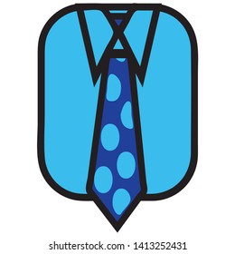 Vector illustration of suit and Tie icon
