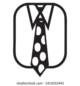 Vector illustration of suit and Tie icon