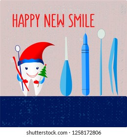 Vector illustration is suitable for design in dental clinics, private doctors, children's clinics, postcards New Year, posters, stickers, magnet, business card, textile , design of shop ,EPS 10