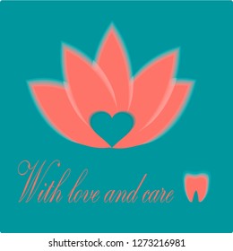 Vector illustration is suitable for design in dental clinics, private doctor, children's clinics, postcard, poster, sticker, magnet, business card, recommendations, design of shop, coral textile EPS10
