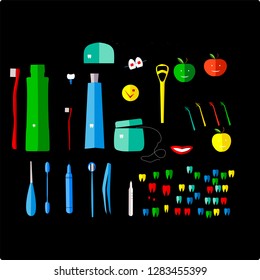 Vector illustration is suitable for design in dental or children's clinics, private doctor,organizer, postcard, poster, sticker,advertising,magnet,business card,icon,organizer,packaging,textile, EPS10